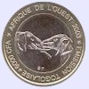 Afbeelding munt geld en berekening valuta van Togo