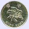Afbeelding munt geld en berekening valuta van Hong Kong