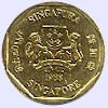 Afbeelding munt geld en berekening valuta van Singapore