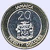 Afbeelding munt geld en berekening valuta van Jamaica