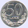 Afbeelding munt geld en berekening valuta van Albanië