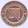 Afbeelding munt geld en berekening valuta van Bosnië-Herzegovina