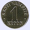 Afbeelding munt geld en berekening valuta van Estland