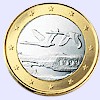 Afbeelding munt geld en berekening valuta van Finland