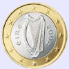 Afbeelding munt geld en berekening valuta van Ierland