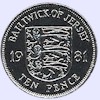 Afbeelding munt geld en berekening valuta van Jersey