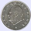 Afbeelding munt geld en berekening valuta van Noorwegen