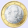 Afbeelding munt geld en berekening valuta van Oostenrijk