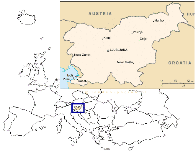 Kaartje van  Slovenië