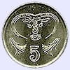 Afbeelding munt geld en berekening valuta van Cyprus