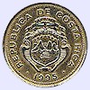 Afbeelding munt geld en berekening valuta van Costa Rica