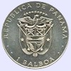 Afbeelding munt geld en berekening valuta van Panama