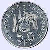 Afbeelding munt geld en berekening valuta van Nieuw Caledonië