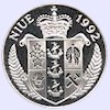 Afbeelding munt geld en berekening valuta van Niue