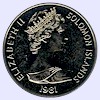 Afbeelding munt geld en berekening valuta van Salomon Eilanden