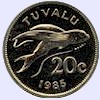Afbeelding munt geld en berekening valuta van Tuvalu