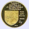 Afbeelding munt geld en berekening valuta van Franse Zuidelijke en Antarctische Gebieden