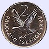 Afbeelding munt geld en berekening valuta van Falkland eilanden