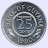 Afbeelding munt geld en berekening valuta van Guyana